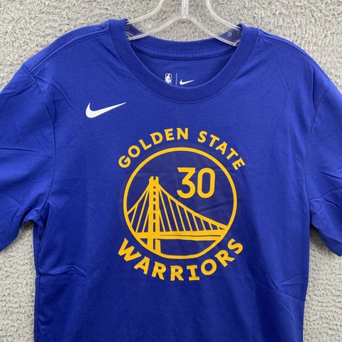 Steph Curry Shirt Mens Medium Blue Golden State Warriors Nike Basketball DR6374 Cover