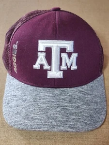 Adidas Texas A&M Aggies Snapback Hat Cap Maroon Gray Mesh Trucker - Picture 1 of 7