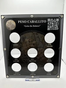 1914 Mexico 1 Peso Caballito Acrylic - Picture 1 of 3