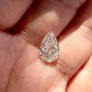 3 CT Natural D Color Pear Loose Lab Grown CVD Diamond  VVS1 clarity Certified - Picture 1 of 8