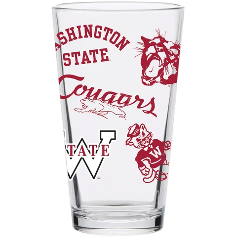 Washington State Cougars 16oz. Medley Vintage Pint Glass Cover