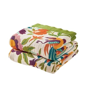 Boho Throw Blanket for Bed, 100% Cotton Soft Rustic Quilt Fall Blanket, 60"x8... - Picture 1 of 7