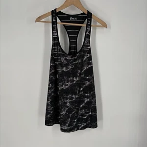 Zyia Active Women Havana Tank 3XL Black Reflective Semi Sheer Racer Back Workout - Picture 1 of 9
