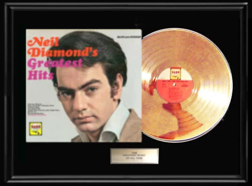NEIL DIAMOND GREATEST HITS BANG ALBUM  RARE FRAMED LP DISC VINYL RECORD DISPLAY - Изображение 1 из 1