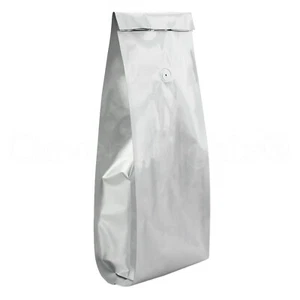 Bolsas de café plateadas con válvula - 5 libras - envasado de alimentos termosellables - Imagen 1 de 1