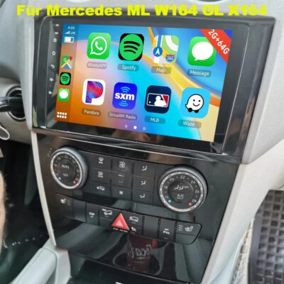 Radio estéreo para automóvil Android 13 64 GB para Mercedes Benz Clase ML/GL W164 X164 CarPlay Foto 1 de 4