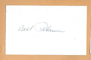 BILL PETERMAN VINTAGE BASEBALL AUTOGRAPH ON INDEX CARD 1942 DEBUT PHILLIES