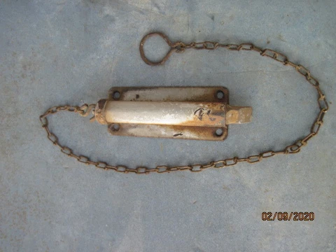 Vintage metal door latch/bolt Cover
