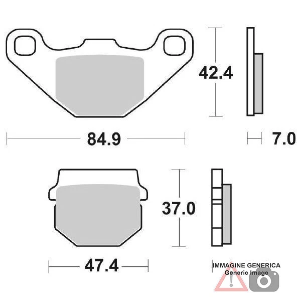 PASTIGLIE FRENO POSTERIORE FANTIC MOTOR Caballero AIR 4T 125 08/09 SBS 101HF - Immagine 1 di 1