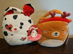 Squishmallows 7" Valentine's Buddy Buckets Dustin & Omar NWT - Picture 1 of 8