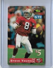 AWESOME 1996 PRO LINE SERIES II STEVE YOUNG $5 PHONE CARD 0804/3577 ~ 49ERS