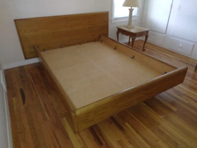 Custom Built - Oak, Queen Size Waterbed Frame - Image 1 of 4