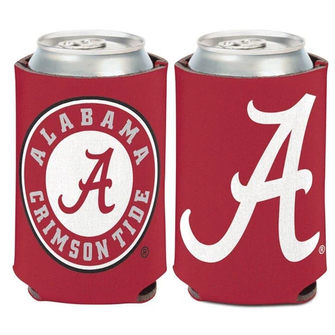 Alabama Crimson Tide 12oz Two Sided Can Cooler [NEW] Coozie Koozie Beer Drink Cover