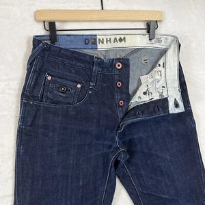 Jeans Denham Hombre Crossback Mijosorev 174 de 320 Hechos en Japón Azul Ajuste Zanahoria - Imagen 1 de 18