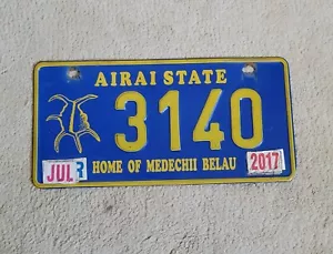 REAL AIRAI STATE MEDECHII BELAU KENNZEICHEN AUTO TAG MUSCHEL NUMMER 3140 - Bild 1 von 1