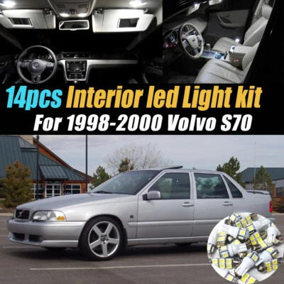 Комплект из 14 супербелых светодиодных ламп для салона автомобиля для Volvo S70 1998-2000 годов выпуска - Изображение 1 из 4