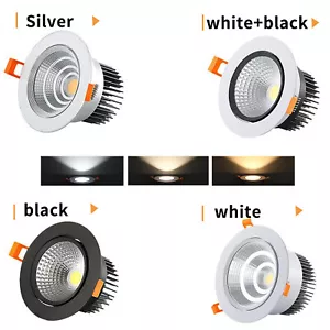 3W 5W 7W 9W 12W 15W 20W COB LED Recessed Ceiling Downlight Spotlight lamp Driver - Picture 1 of 14