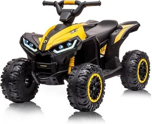 12V Kids Ride On Car ATV w/Parent Remote & Treaded Tires 2 Speeds Yellow - Picture 1 of 6