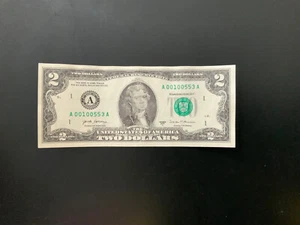 2017A $2 DOLLAR BIL A00100553A (AA) - Picture 1 of 5