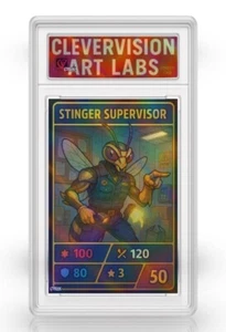SLABBED REFRACTOR 1/1 ART CARD CleverVision Labs Pop Culture Relic Collectible - Picture 1 of 1