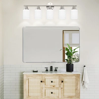 5 Luces 32" LED Tocador Luz Baño Espejo Moderno Cromo Lámpara de Pared Accesorio UL Foto 1 de 4
