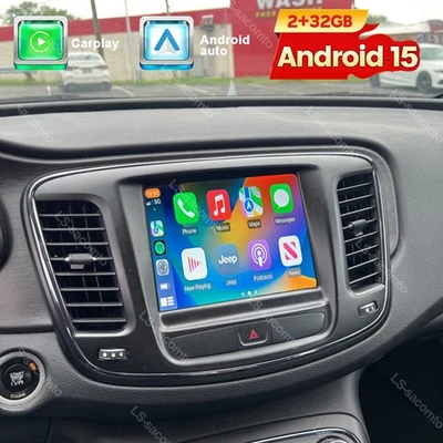 8.4" For 2015-2019 Chrysler 200 200C 200S Android15 Carplay Car GPS Stereo Radio - Image 1 of 4