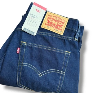 Levi Strauss Co 512 Slim Taper Jeans Men W34 L32 (34x31) Dark Wash New With Tags - Picture 1 of 10