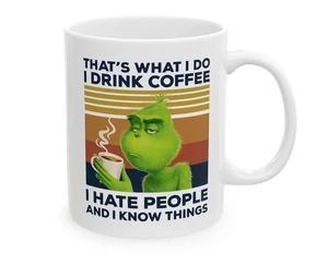 Funny Coffee Mug –I Drink Coffee I Hate People And I know Things' Sarcastic Gift - Bild 1 von 7