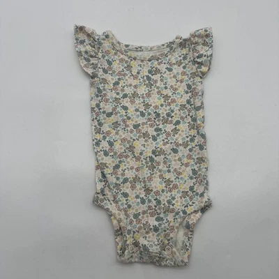 Carters One Piece Toddler Girls Size 6M Floral Multicolor 100% Cotton.#35745 - Image 1 of 4