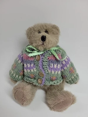 The Boyds Collection 1990-93 #1364 oso de peluche articulado en suéter de otoño tejido Foto 1 de 4