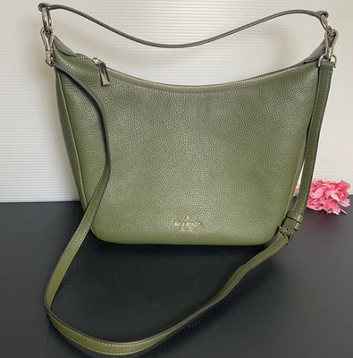 Kate Spade - Bolso de Hombro Leila Cuero Verde Ejército Oscuro - KB694 Foto 1 de 4