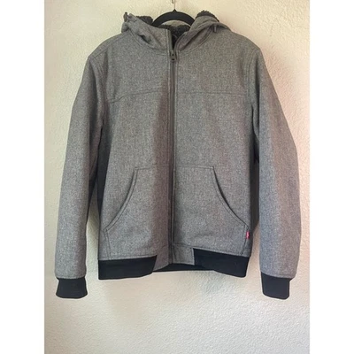 Levis Mens Gray Hooded Sherpa Lined Trucker Jacket Warm Winter Coat - Image 1 of 4