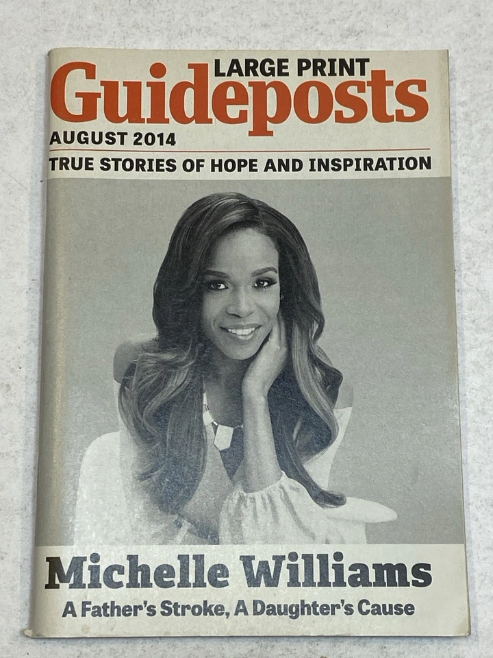 Guideposts Magazine LARGE PRINT Aug 2014 Michelle Williams Father's Stroke Cause - Image 1 of 1