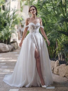Enzoani Wedding Dress Style SEQUOIA Size 16 Iv/Beige/Nude NEW!! - Picture 1 of 24