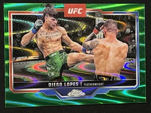 !!️010/125!!️ 2025 Topps Chrome UFC #140 Diego Lopes rifrattore verde Raywave - Foto 1 di 3