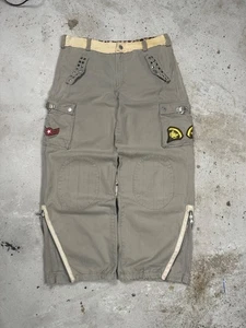 2003 Dolce & Gabbana Baggy Loose Cargo Pants Studs Patched - Picture 1 of 22