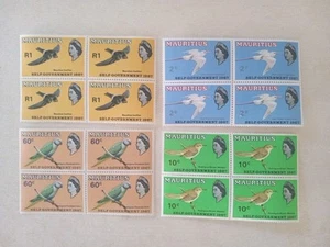 Mauritius 1967 Wild Birds MNH Stamps Block , Self-Government , Set Of 4 - Picture 1 of 1