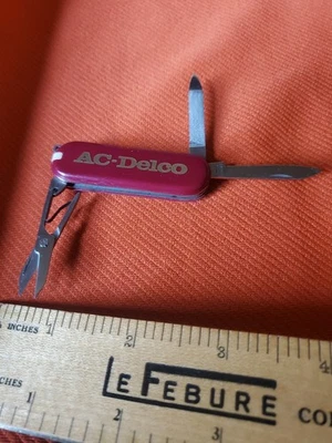 Multi Tool Knife Three Blade Mini Folder AC Delco Advertising Scissors Nail File - Image 1 of 3