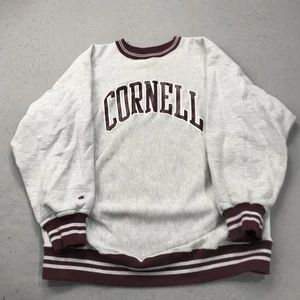 VINTAGE Cornell Sweater Mens XL Champion Reverse Weave Ringer Ivy USA NCAA 90s - Picture 1 of 11