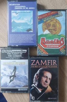 4 x PAN PIPES Albums FLIGHT OF THE CONDOR CHACHARPAYA & HUELLAS ECUADOR ZAMFIR - Image 1 of 3