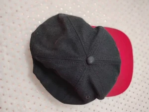 Marvel Deadpool Logo Baseball Cap schwarz rot breiter flacher Schirm Druckknopflasche Mütze - Bild 1 von 4