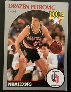 Drazen Petrovic 1990-91 Hoops Portland Trail Blazers #248 Rookie M101 - Bild 1 von 2