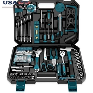 Komplettes Handwerkzeug-Kit multifunktionale tragbare Werkzeugkiste Heim Reparatur & DIY Neu - Bild 1 von 8