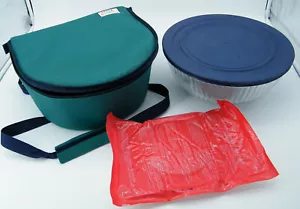 Pyrex Portables The Way to Go Round Thermal Carrier w/ Bowl, Microcore and Lid - Picture 1 of 7