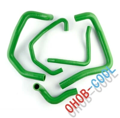 Green Pipe Silicone Radiator Hoses For 2005 2006 Kawasaki Ninja ZX6R ZX-6R ZX636 - Image 1 of 4