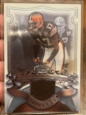 BRAYLON EDWARDS 2007 BOWMAN STERLING CLEVELAND BROWNS WORN JERSEY PATCH RELIC!!! - Image 1 of 2