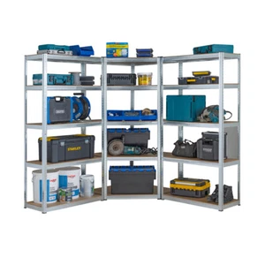 Galvanised Corner Shelving/Racking Kit Garage Storage Shelves 175kg 1800mm H - Picture 1 of 5