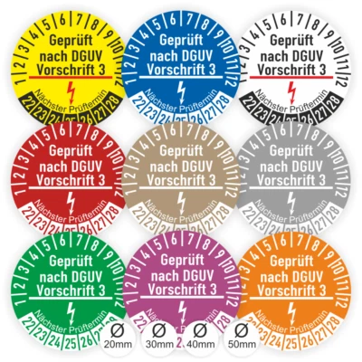PRINTENGEL © Prüfplaketten DGUV Vorschrift 3 Prüfung Elektrischer Anlagen Betriebsmittel