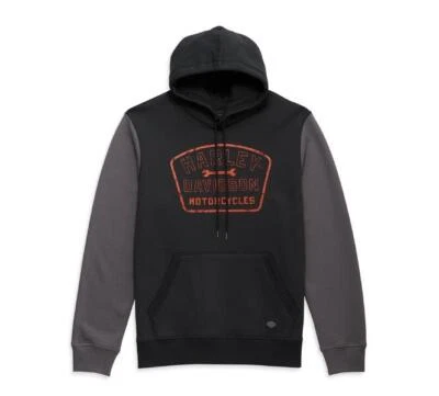 Harley-Davidson Sudadera Hombre" Wrench Crew " 96012-23VM Colorblock Black - Imagen 1 de 2
