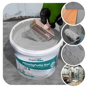 SuperBau Flüssigfolie Dichtfolie Innen Dusche Bad Keller Küche Grau Abdichtung! - Bild 1 von 29